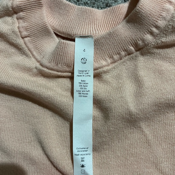 Lululemon silk blend sweater in peach satin - Picture 5 of 7